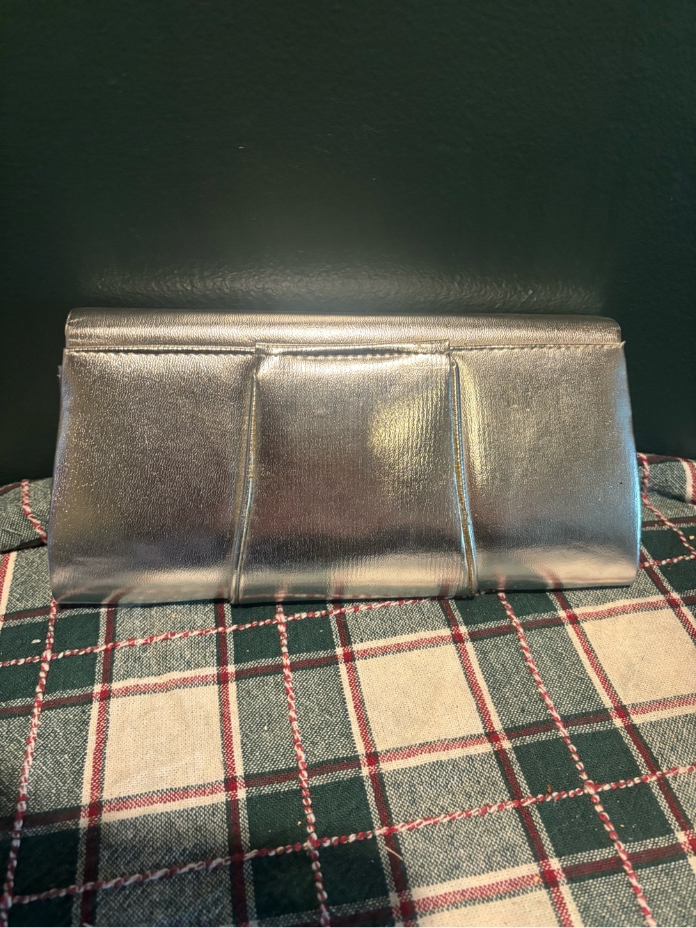 Metallic Silver Women's Clutch Handbag - Picture 2 of 6